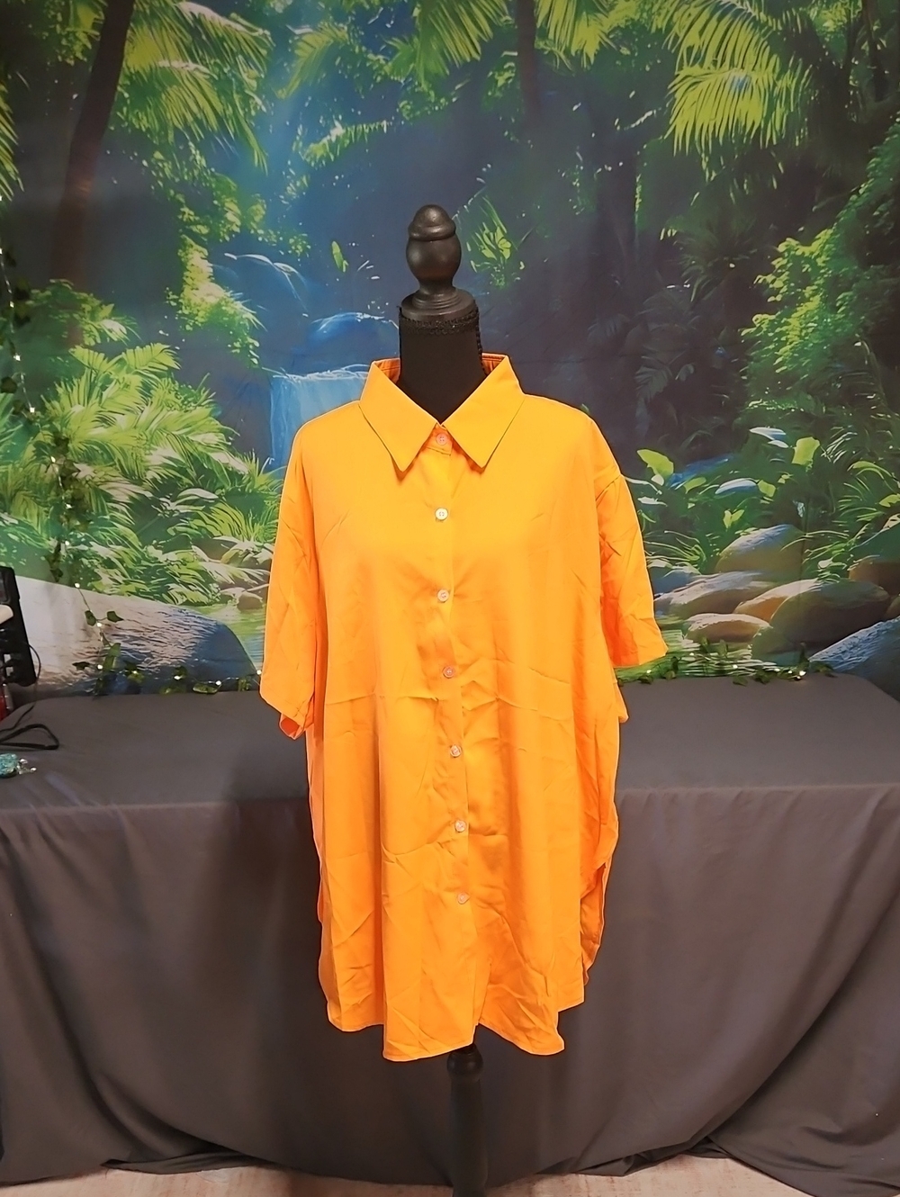 Unbranded Orange Button Up